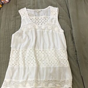 Elegant White Lace Tank Top